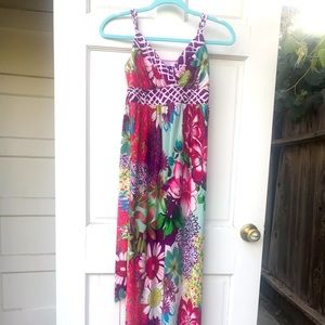 MSK vibrant patterned maxi dress